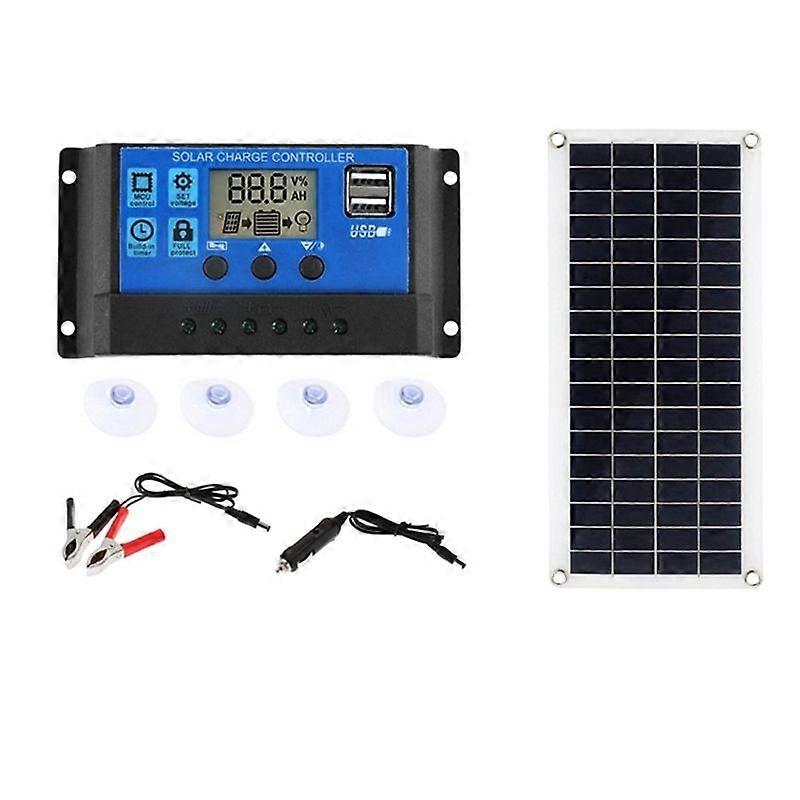 15w 12v-18v Solarpanel-photovoltaikzelle Für Handy-ladegerät, Wohnmobil, Wohnwagen, Wasserdichtes Outdoor-set