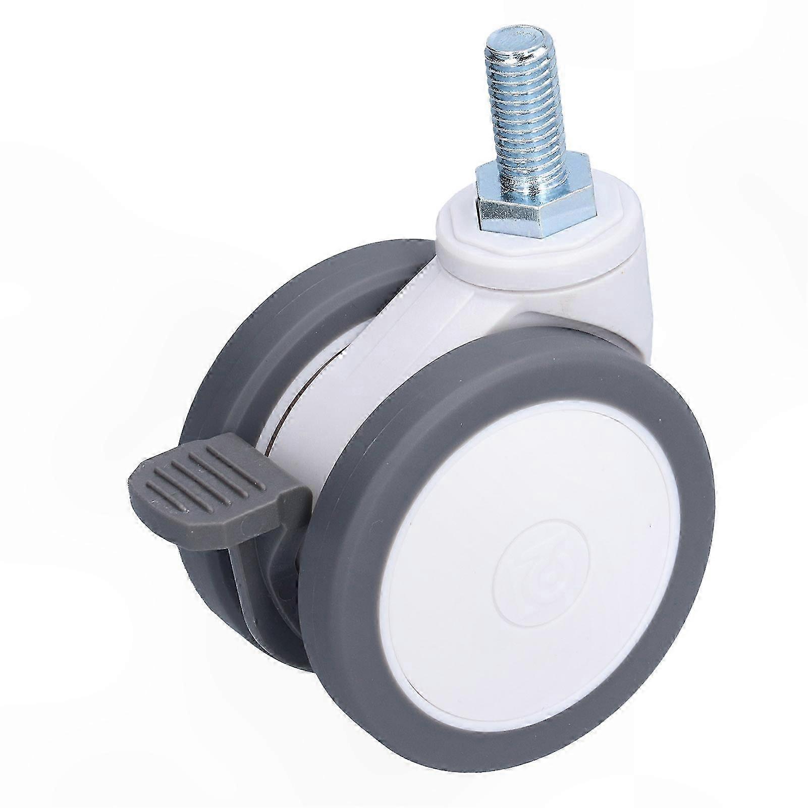 75-mm-aluminium-lenkrolle, Geräuscharme Tpr-lenkrolle Für Medizinische Geräte, M12-gewindespindel, Stabile Und Langlebige Mobile Lösung.