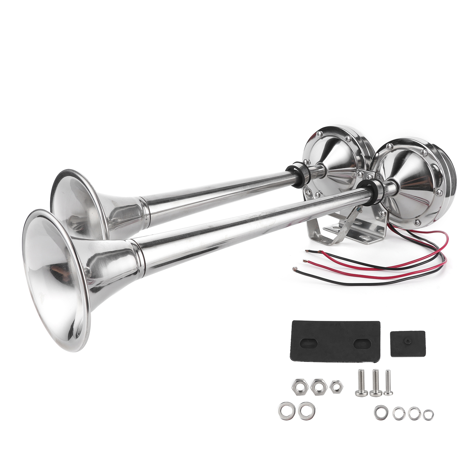125 Db Doppelhorn, 12 V, Kleine Ausführung, Elektrisches Schiffshorn Aus Edelstahl, 380 Hz, Boot