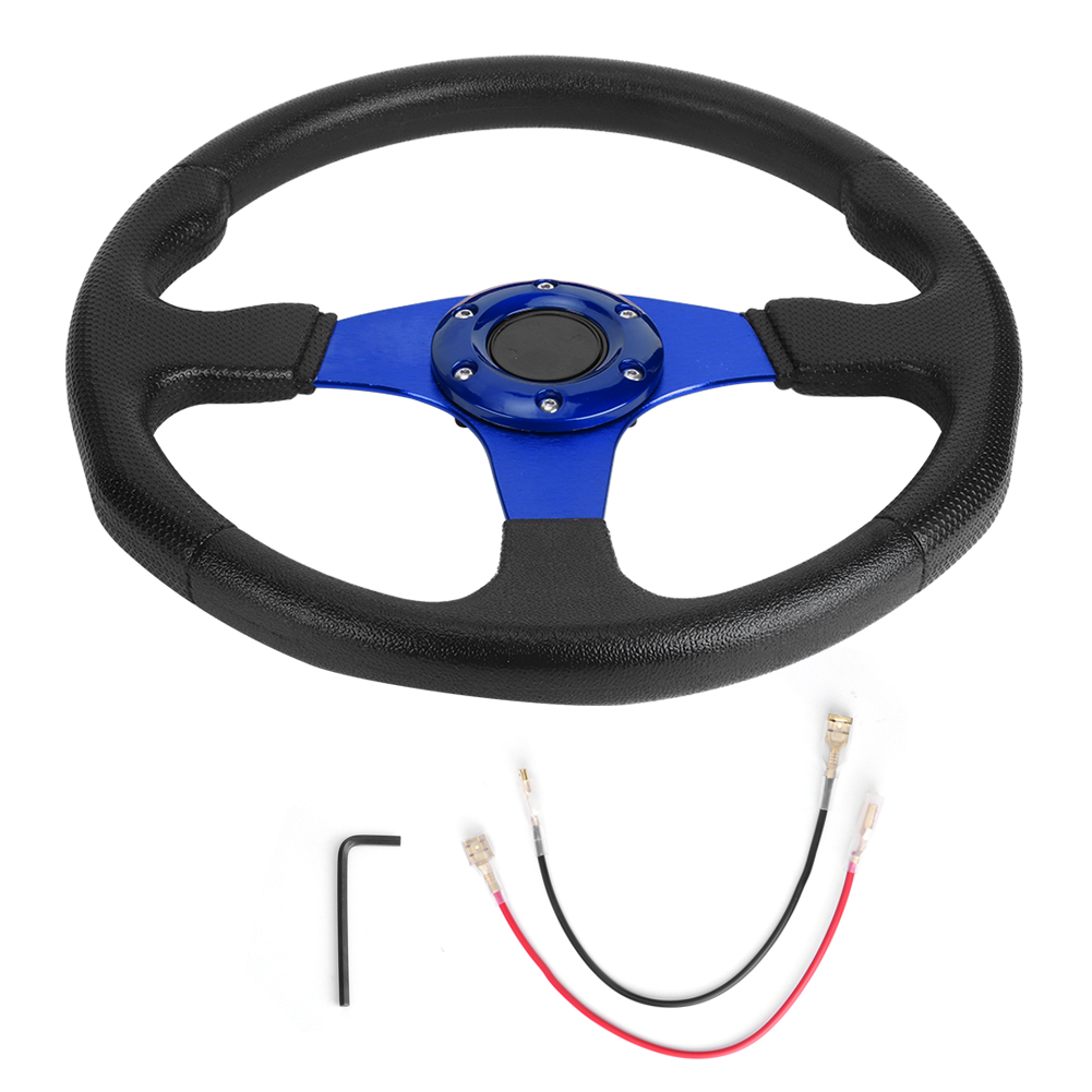 350 Mm (14 Zoll) Blaues Sport-rennlenkrad, Hohlkranz, 6 Schrauben, Universelles Tuning-zubehör