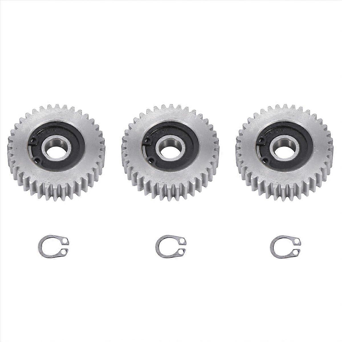 Satz Aus 3 Stahlzahnrädern, 38 Mm Durchmesser, 36 Zähne, 12 Mm Dicke, Metallritzel Für Getriebe