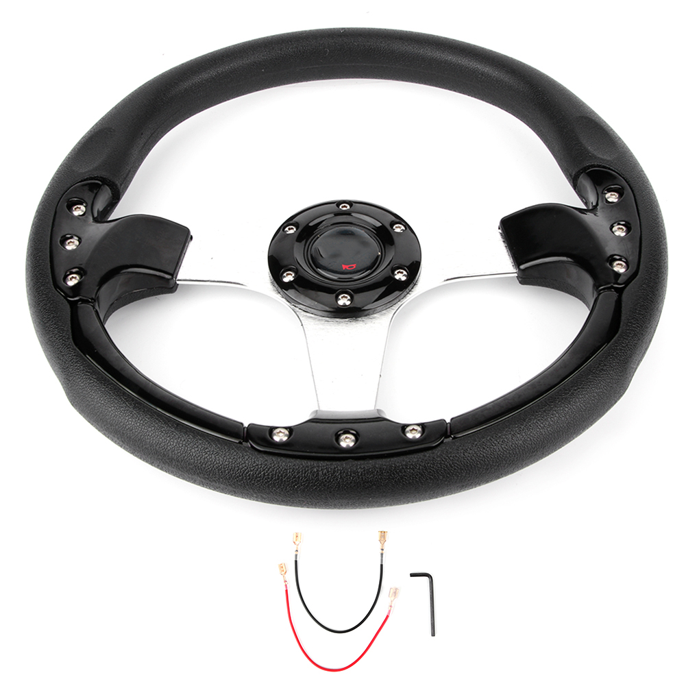 13,4 Zoll (34 Cm) Pu-sport-rennlenkrad, Modifiziertes Universalteil, Schwarz, Für Auto-drifting