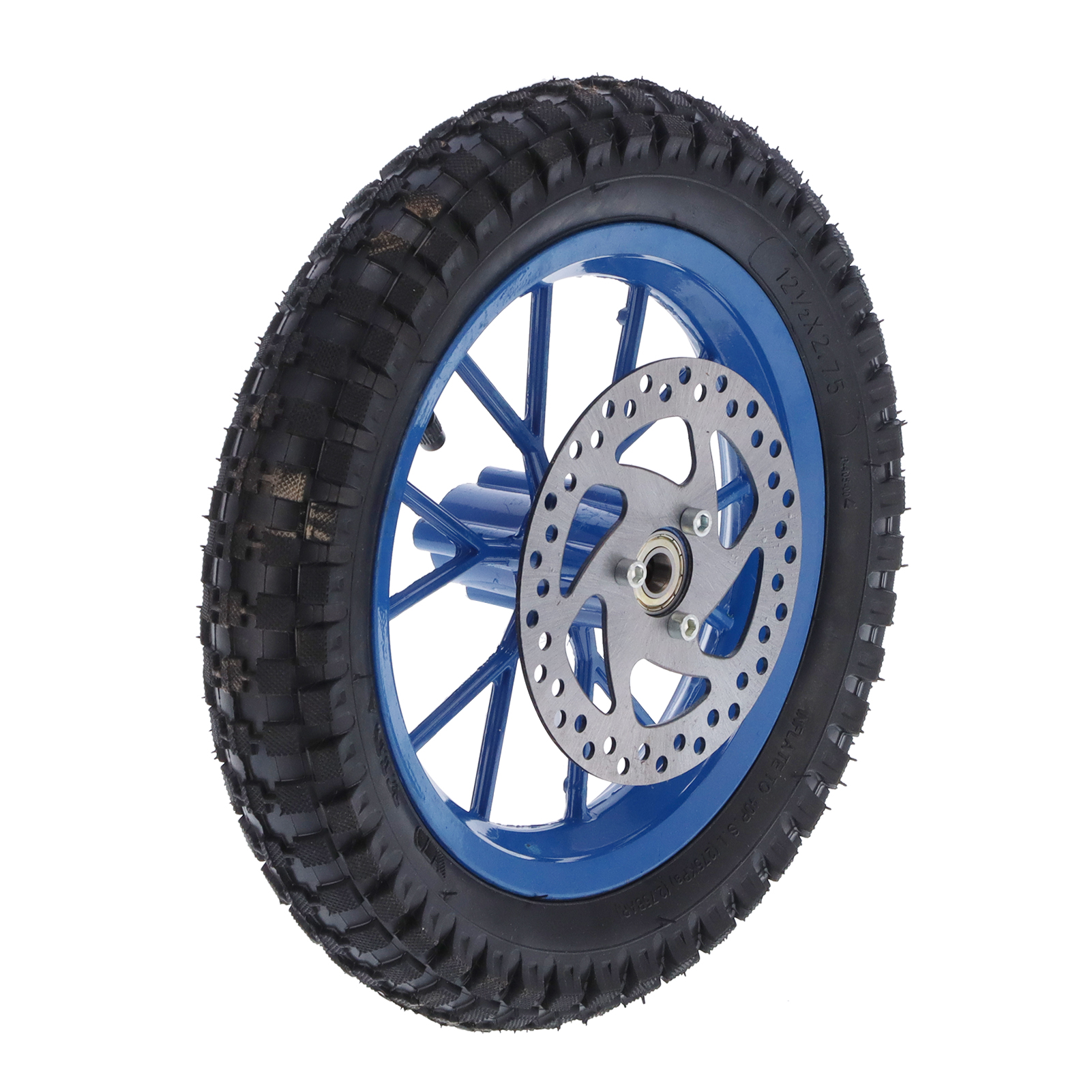 12,5 X 2,75 Zoll Gummivorderreifen Mit Bremsscheibe Und Kettenradschrauben Für 47- Und 49-cm³-zweitakt-minibikes, Blau