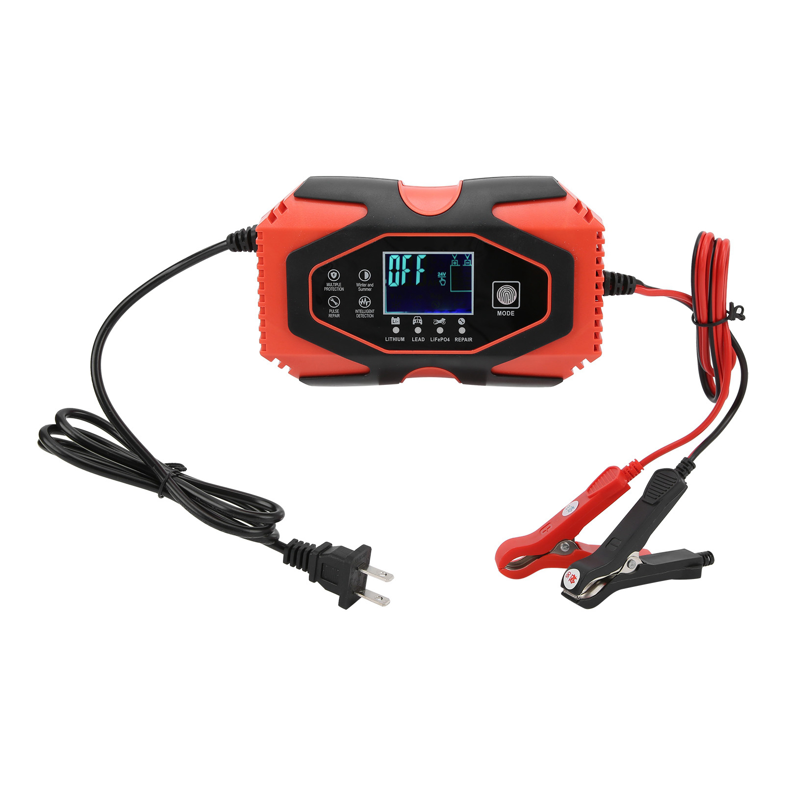 Tragbares Intelligentes Ladegerät Für 100–240-v-us-motorrad- Und Autobatterien Mit Speicher- Und Ladereparaturfunktionen
