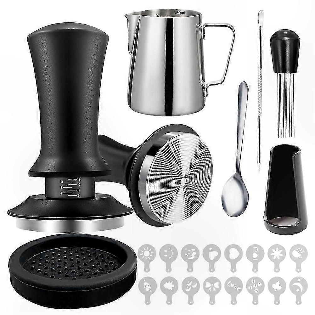 22-teiliges Barista-set: Espressotassenpresse, Wdt-werkzeug, Rührstab Und Milchkännchen Zum Aufschäumen Von Kaffee.