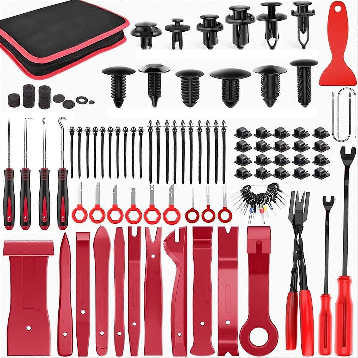 238-teiliges Verkleidungsdemontage-set, Stoßstangenclip-auszieher, Kfz-druckknopfnieten-set, Hebelwerkzeug Für Den Fahrzeuginnenraum, Kunststoffclips