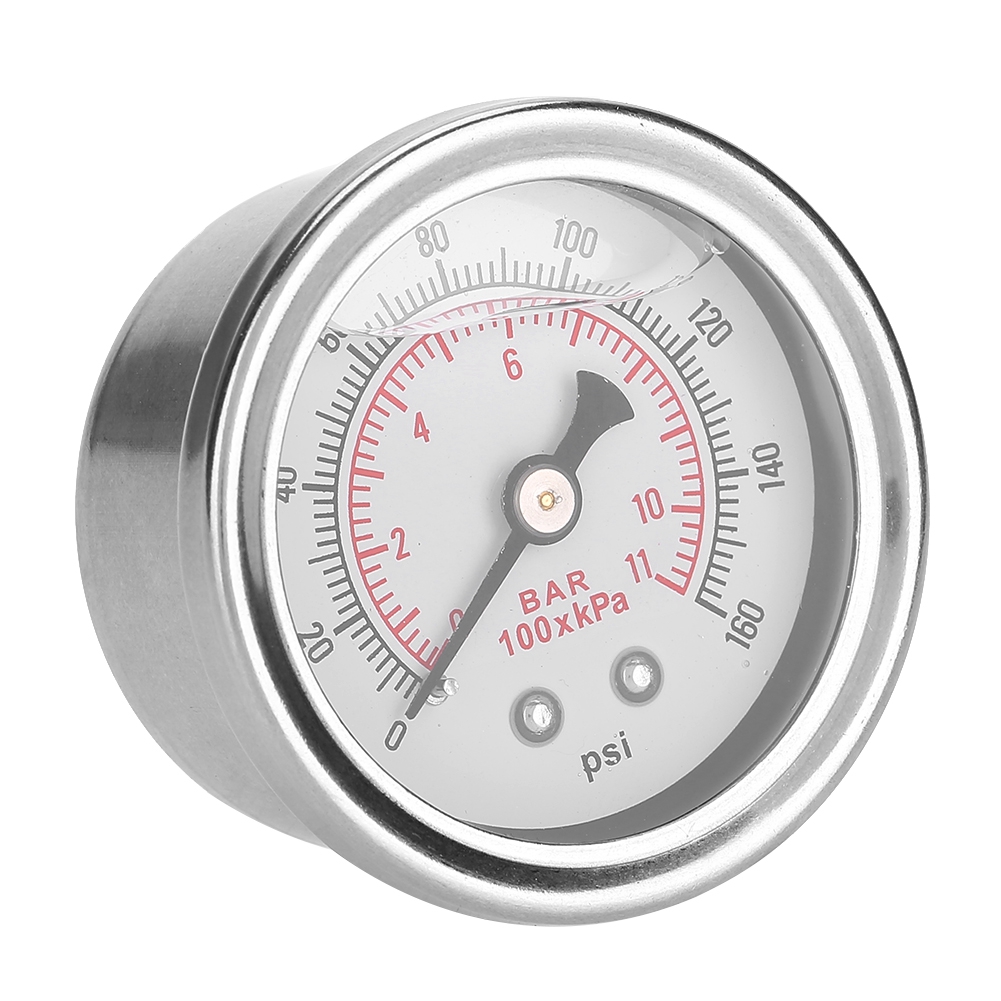 Manometer Für Flüssige Kraftstoffe 0-160 Psi/bar Für Kfz-kraftstoffregler, Benzin-/öl-messgerät