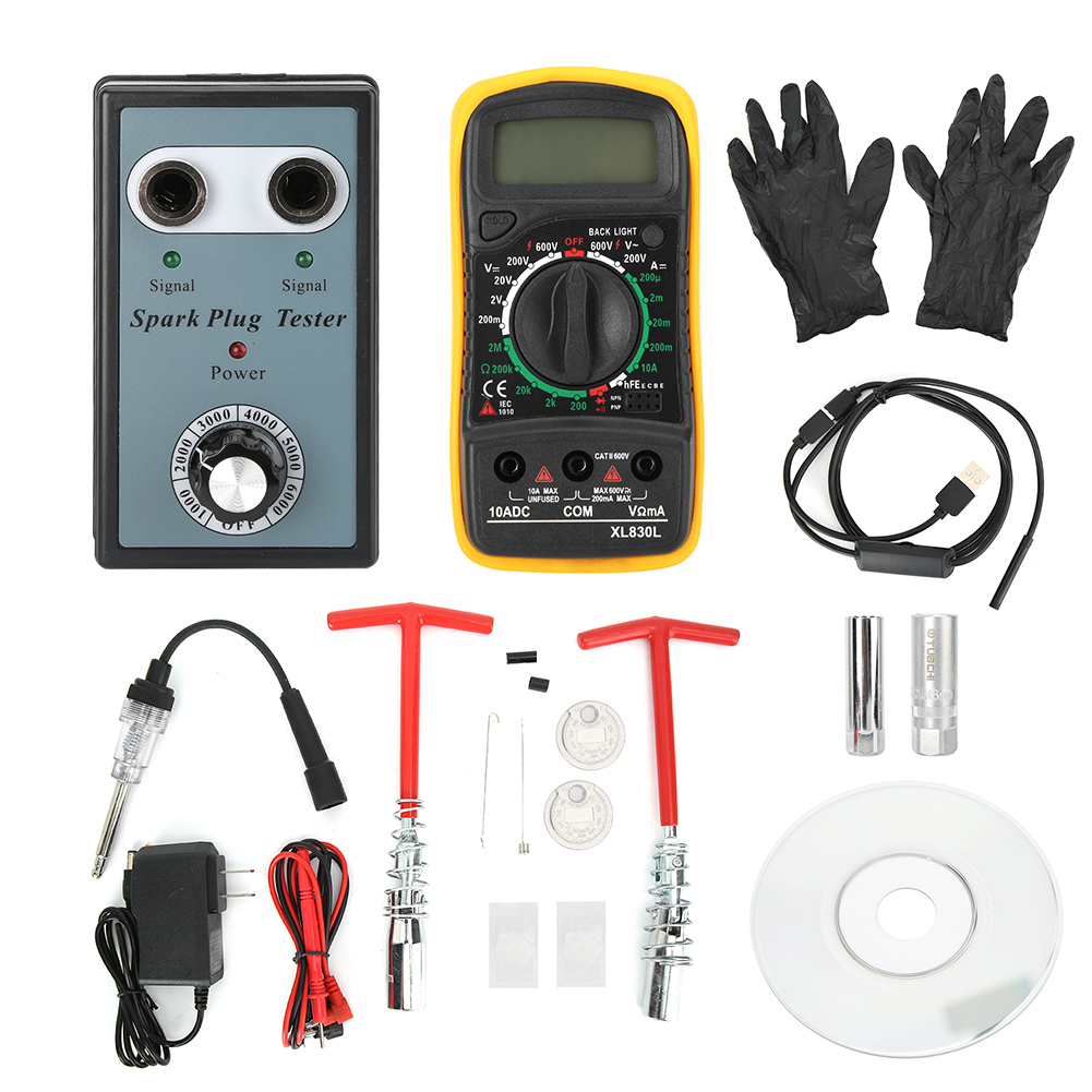 Zündkerzenprüfgerät Mit Zwei Löchern, Zünddiagnosegerät, Wartungsmultimeter 100–240 V Mit Us-stecker