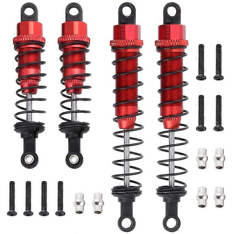 Satz Mit 4 Geölten Metallstoßdämpfern (vorne/hinten) Für 1/12 Rc-cars – Rot, Hochleistungs-ersatzteile