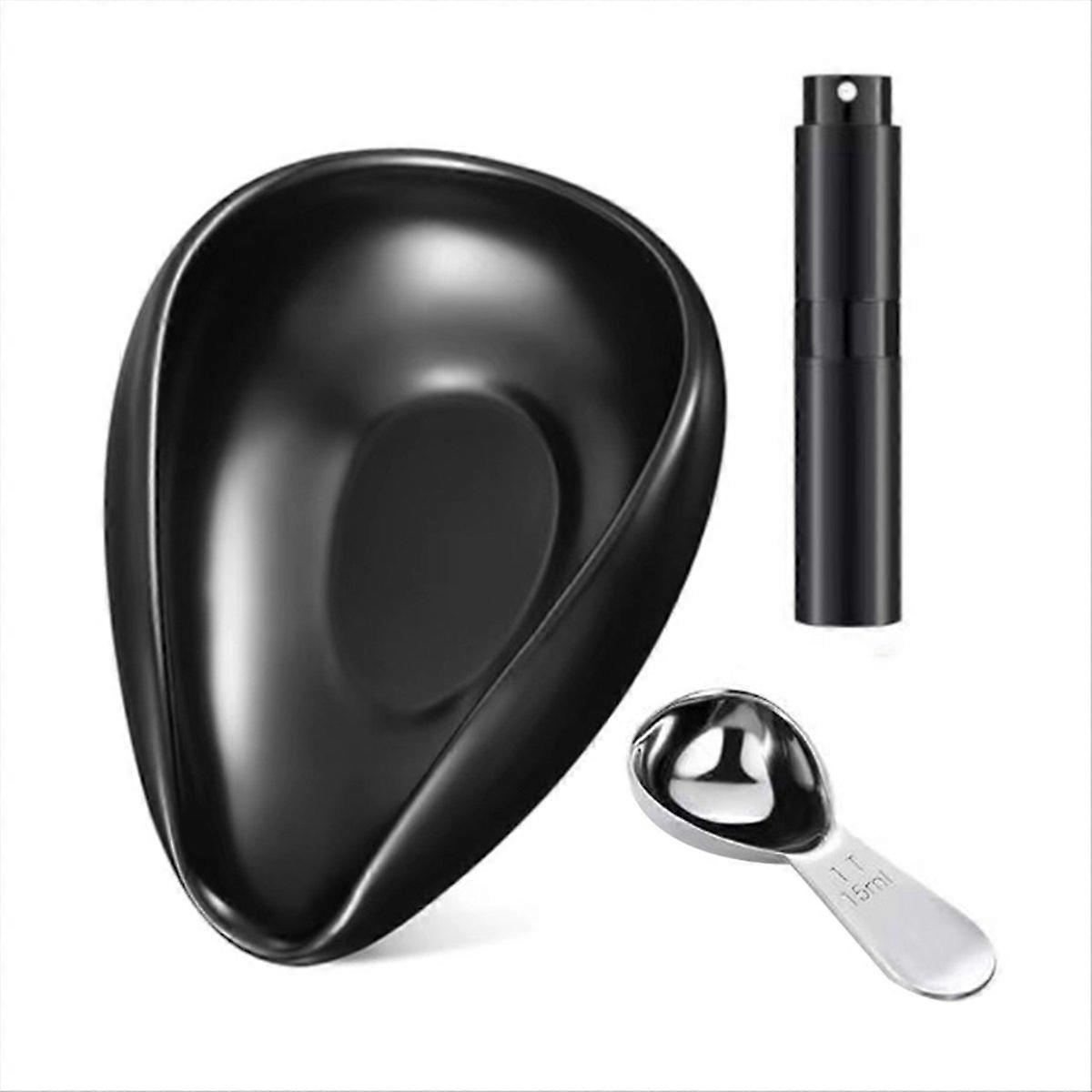 Messlöffel Und Kaffeebohnenflasche, Schwarz, 2-teiliges Set Mit Deckel, Für Espresso Und Den Haushalt.