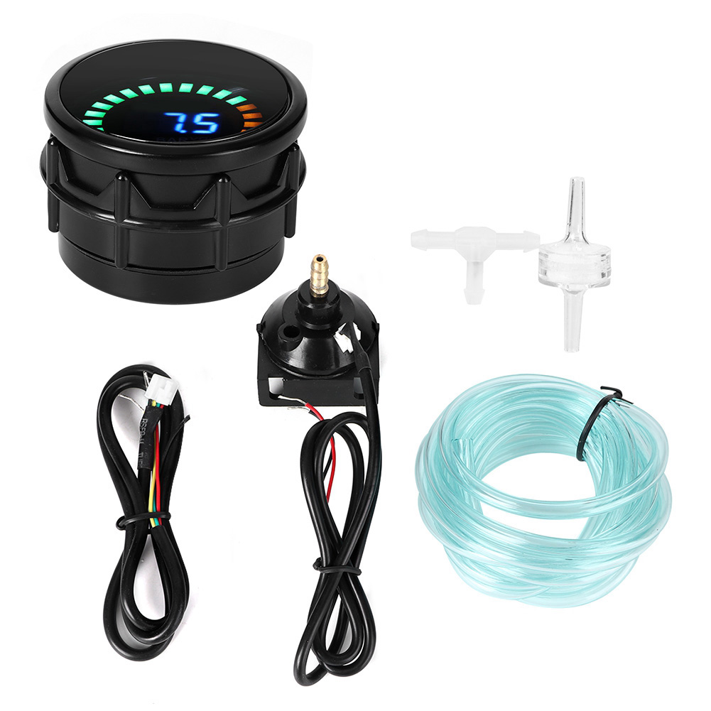 Universelles Digitales 12v-auto-druckmessgerät, Led-doppelskalenanzeige, 2-in-1-auto-vakuumtester.