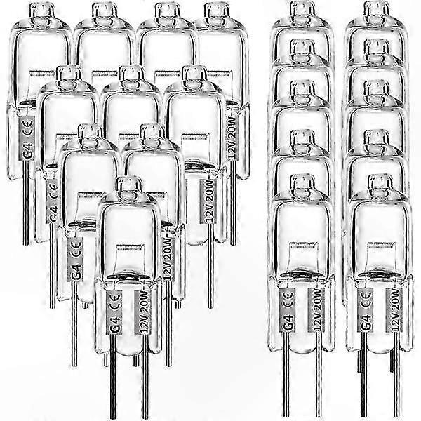 G4 12v 10w Warmweiße Halogenlampen, 20er-packung Für Ambiente- Und Dekorationsbeleuchtung.