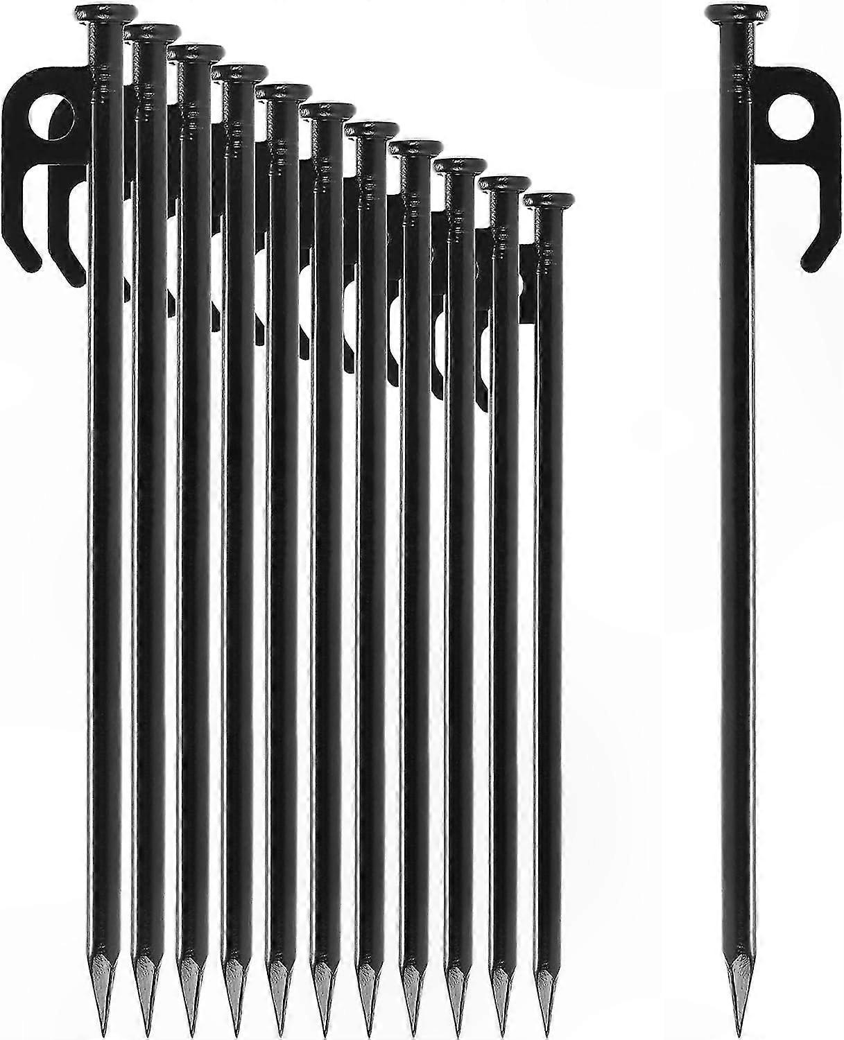 Robuste Stahl-zeltnägel - Packung Mit 12 Langen Zeltnägeln Für Outdoor-camping (30 Cm)