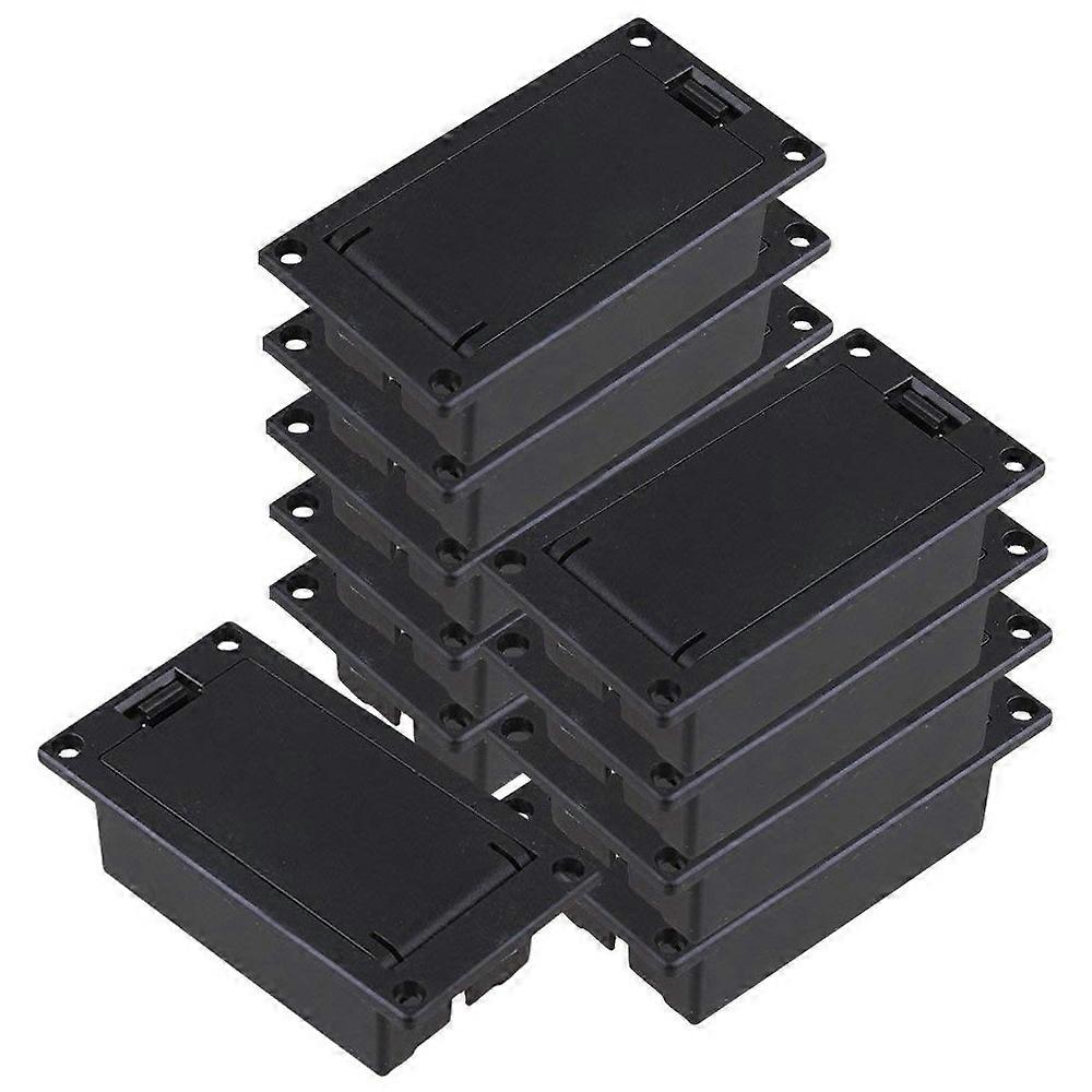 9v Batteriefach Für Bassgitarre, Schwarzer Deckel, 10er-pack, Ersatzteil, Zubehör, Schutzhülle.
