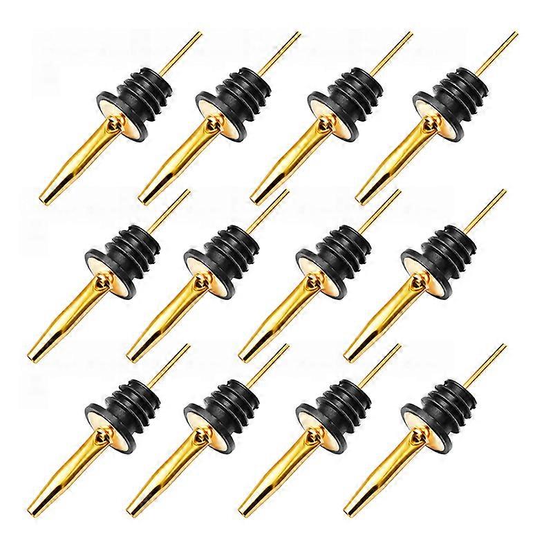12 Klassische Ausgießer Mit Goldfarbenem Metallauslauf Und Gummistaubkappen, 12er-packung