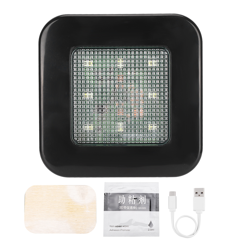 3-farbige Led-deckenleuchte Mit Magnet Für Den Kofferraum, Zum Lesen Im Auto Und Zu Hause