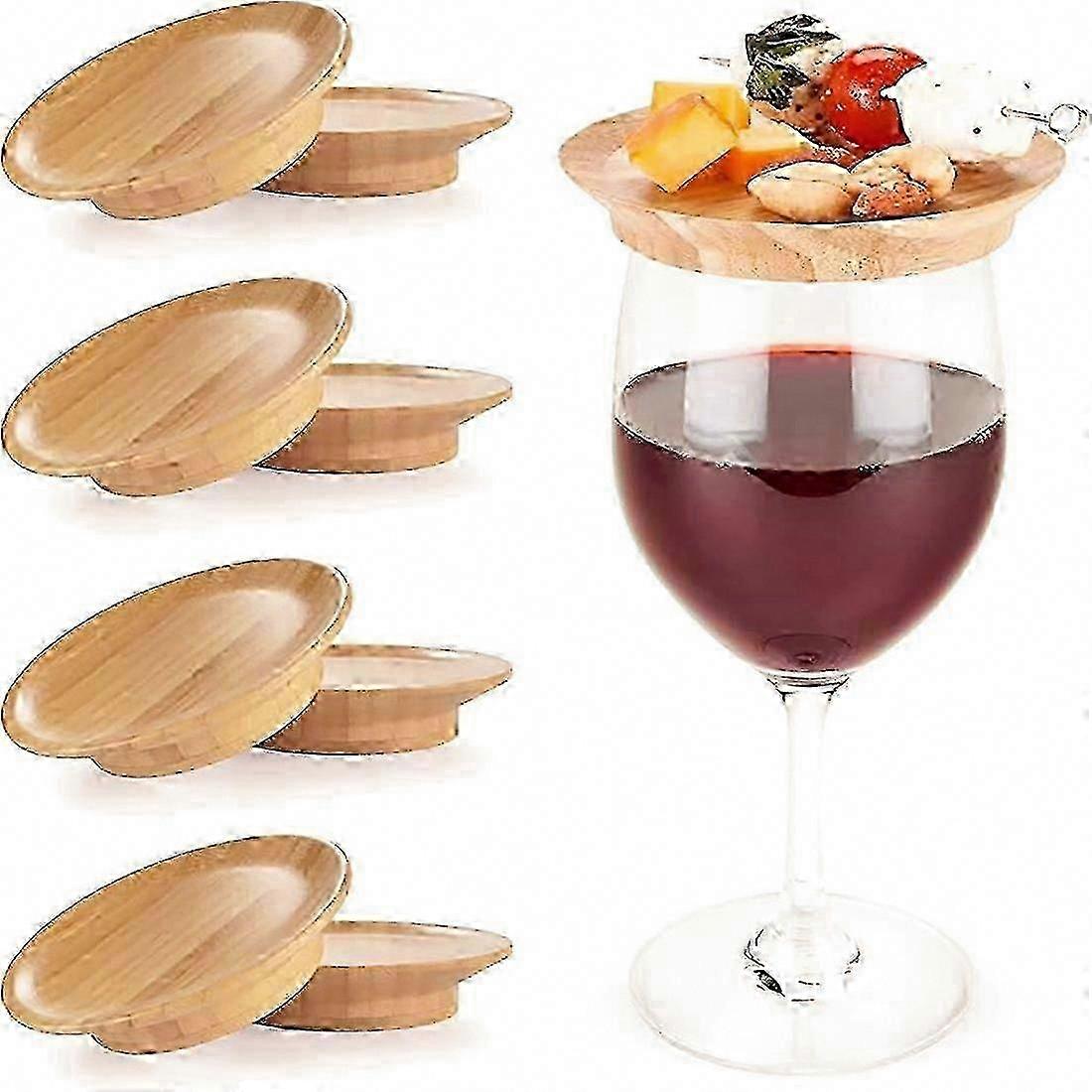 Set Mit 4 Bambusdeckeln Für Vorspeisen, 10 Cm, Wiederverwendbare Käsebrettdeckel, Partytablett-zubehör