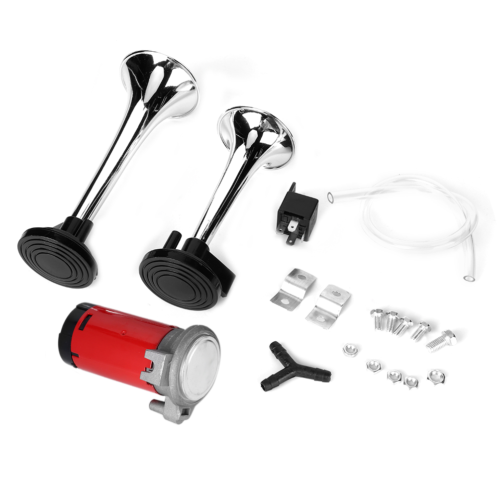 12v 120db Super Pneumatic Doppeltrompete Universal Motorradhupe