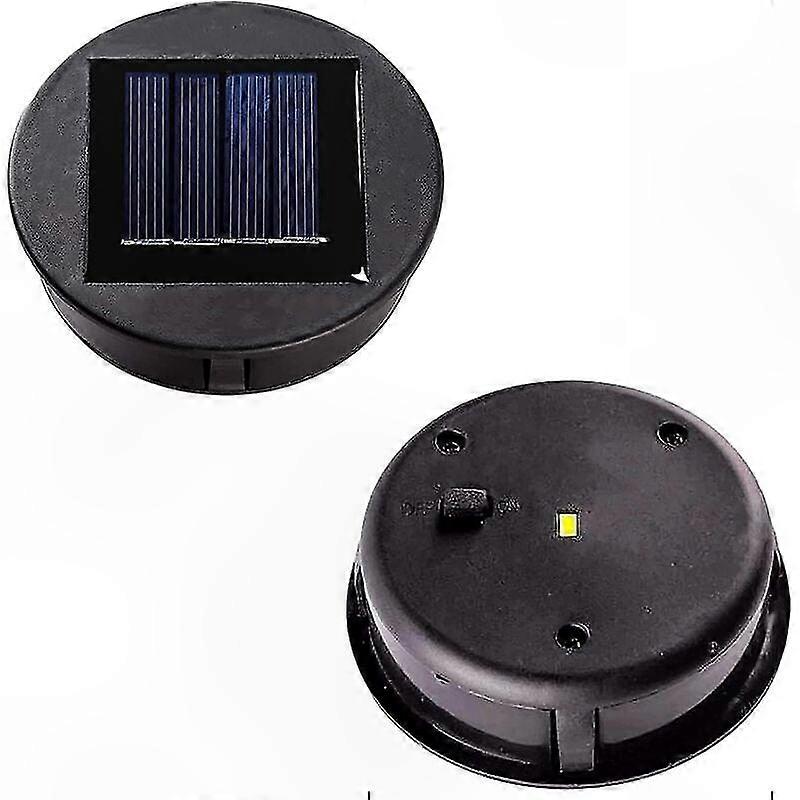 Set Mit 2 Ersatz-solarlaternen Inklusive Led-leuchtmitteln, Solarpanel Und Lampenschirmen, Ersatzteile Für Gartendekoration Und Außenbeleuchtung