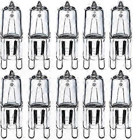Dimmbare G9-halogenlampen, 28 W, 230 V, Warmweiß (2800 K), Transparentes Kapseldesign, 10er-packung