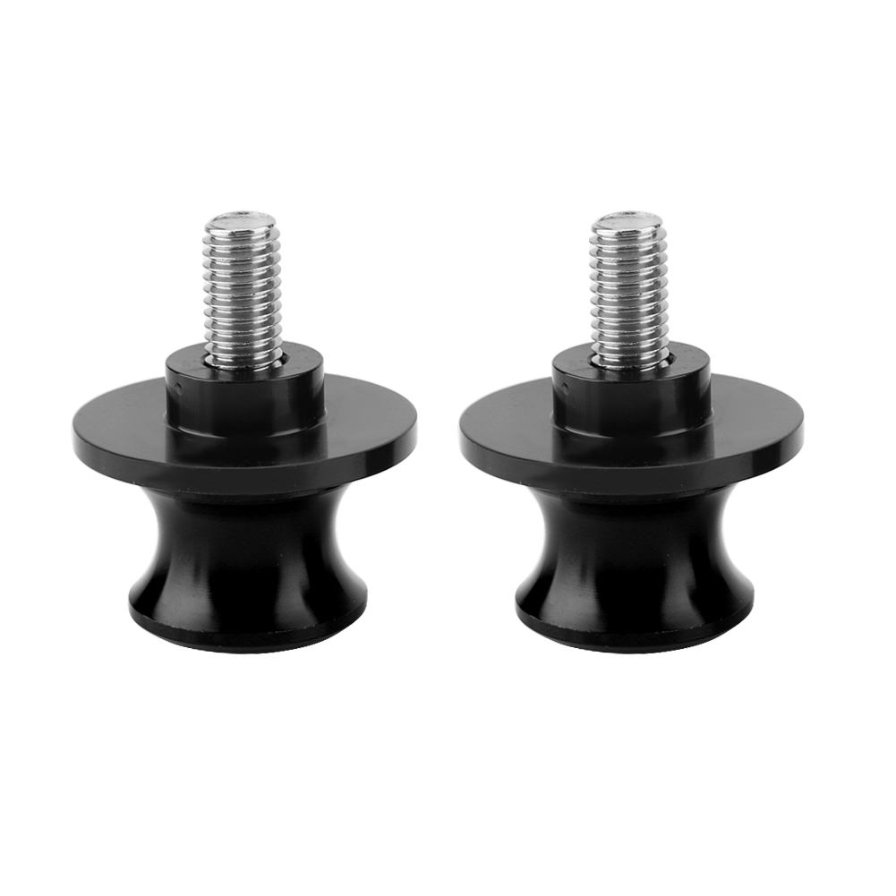 2 Cnc-gefräste 8-mm-motorradständer-endkappen, Hinterradschwingen-slider, Schwarze Bobbins