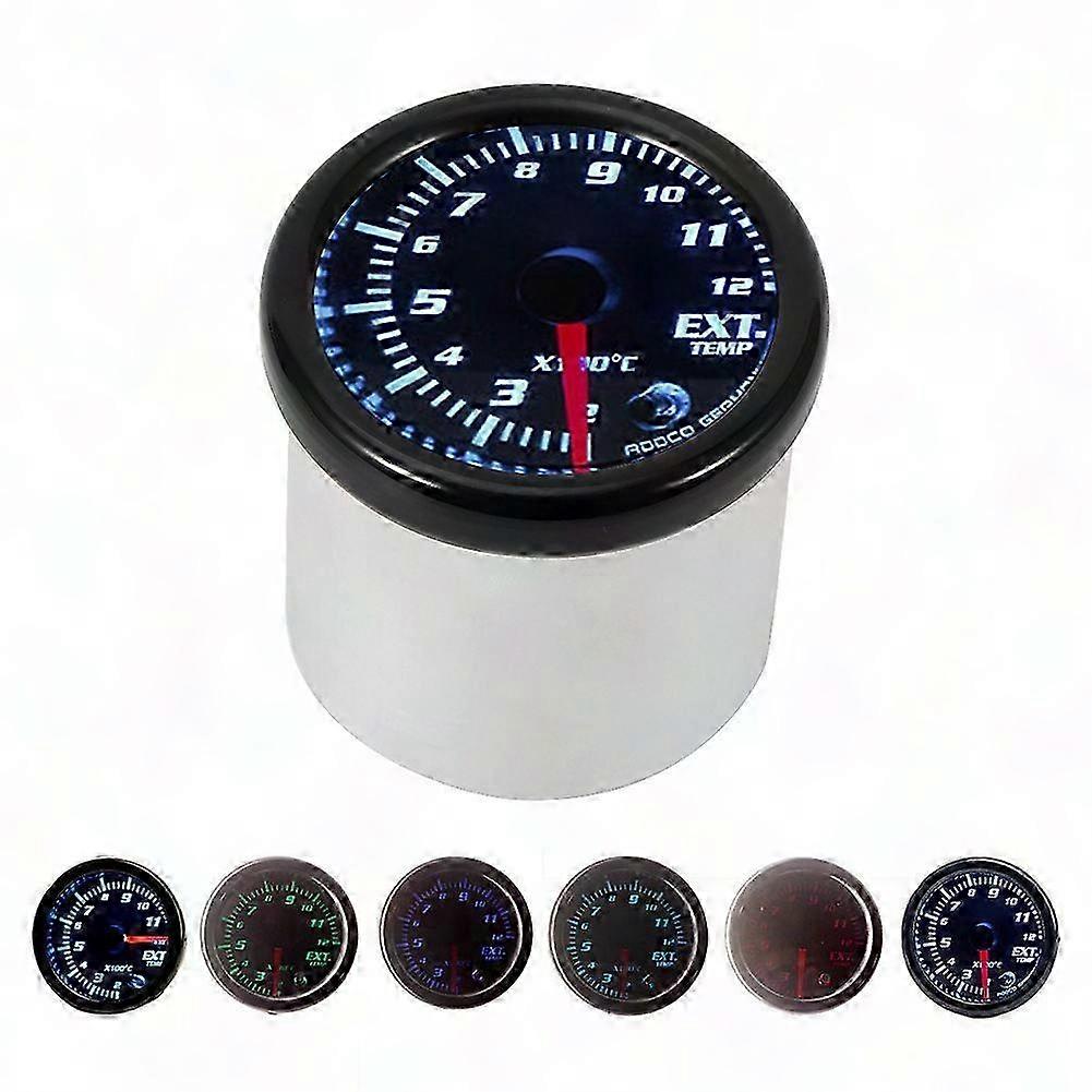 52 Mm / 2,0 Zoll Led-abgastemperaturanzeige Mit Egt-sensor, Externem Autothermometer, Motortemperaturanzeige, Präzisem Messset.