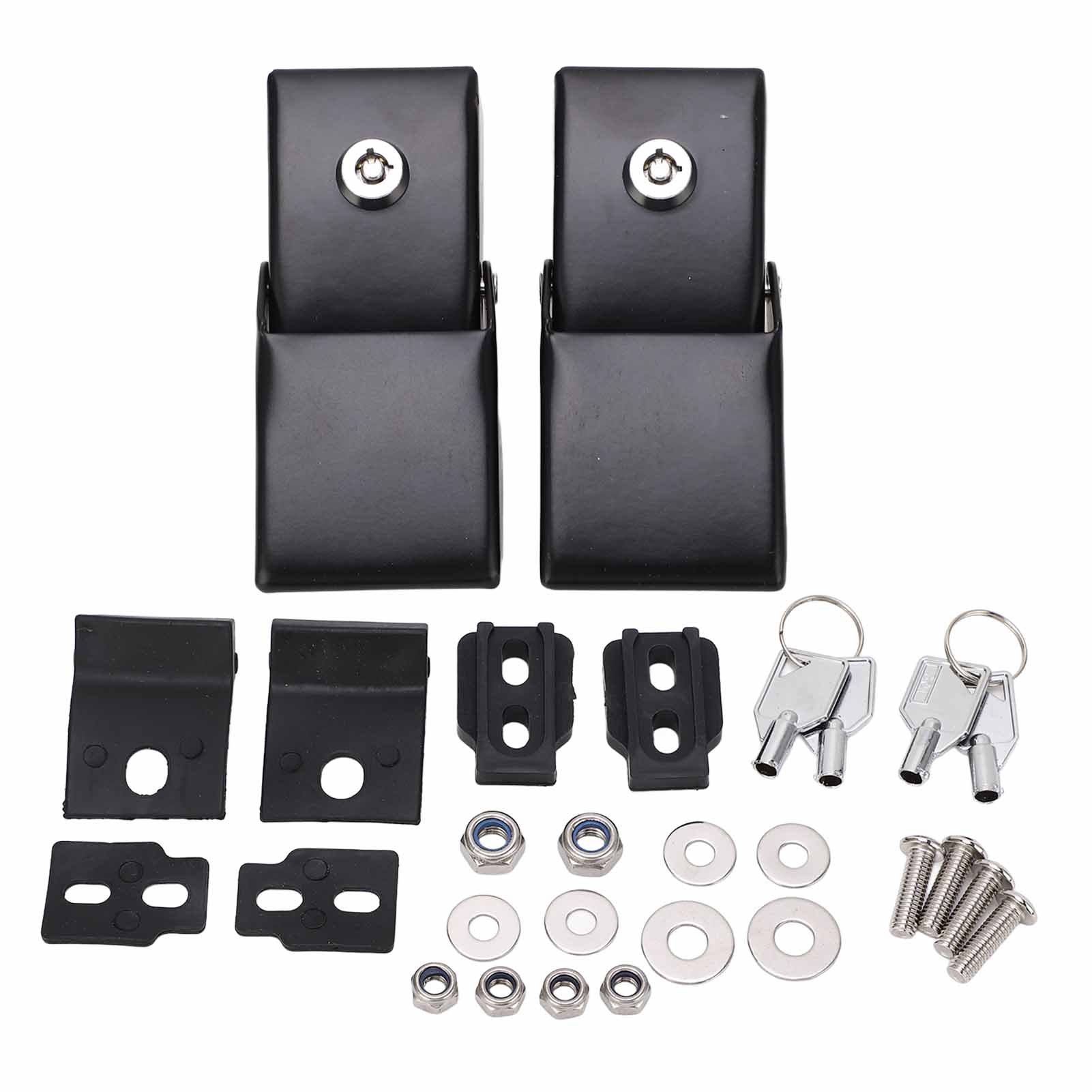 Diebstahlsicheres Motorhaubenschloss Aus Metall Für Jeep Wrangler Jk 2007-2017, Schlossset Mit Schlüsseln, Sicherheitsriegel.