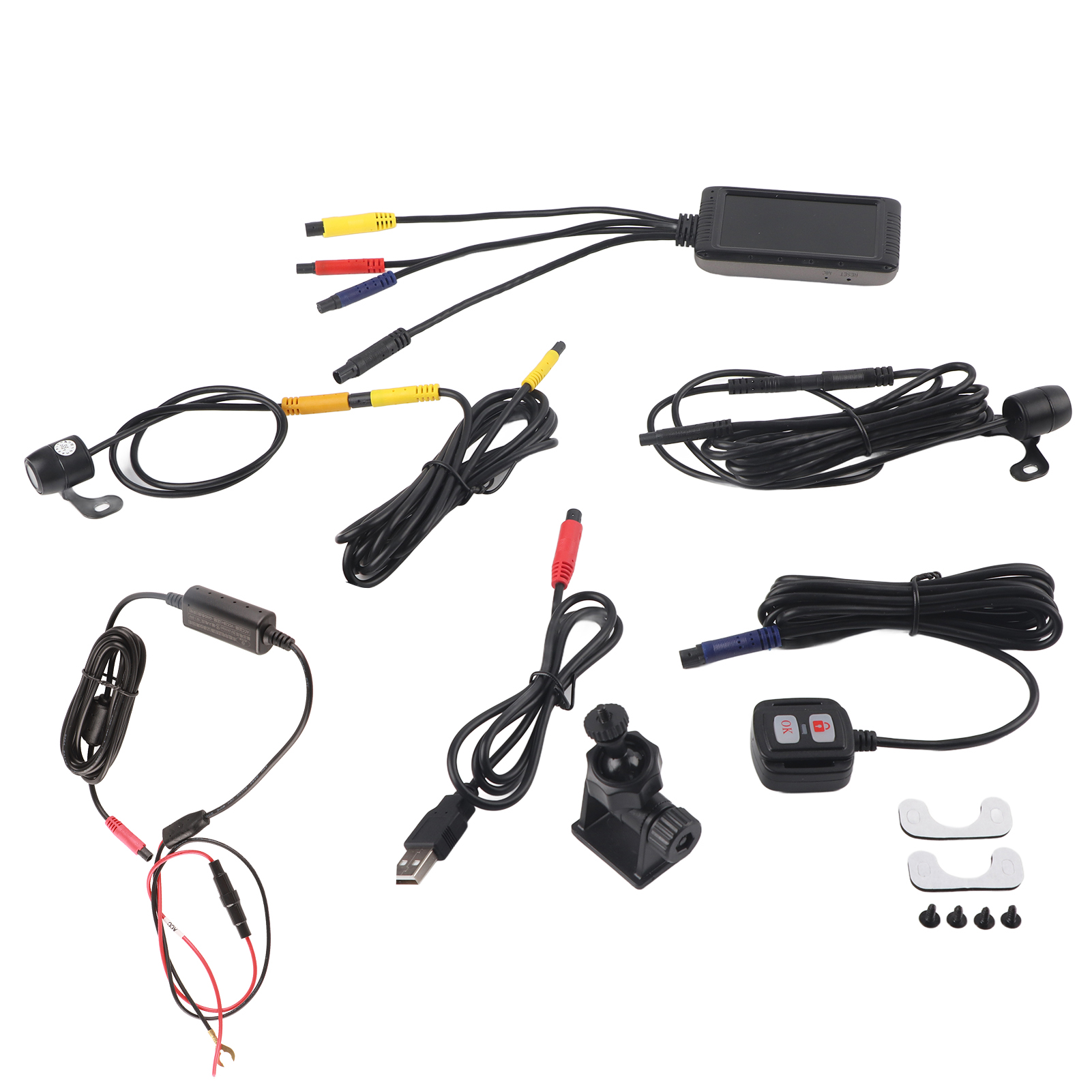 1080p Dual-objektiv-motorrad-dvr-dashcam Für Front- Und Rückkamera, Fahrrekorder Mit Integriertem G-sensor Und Loop-aufnahme.