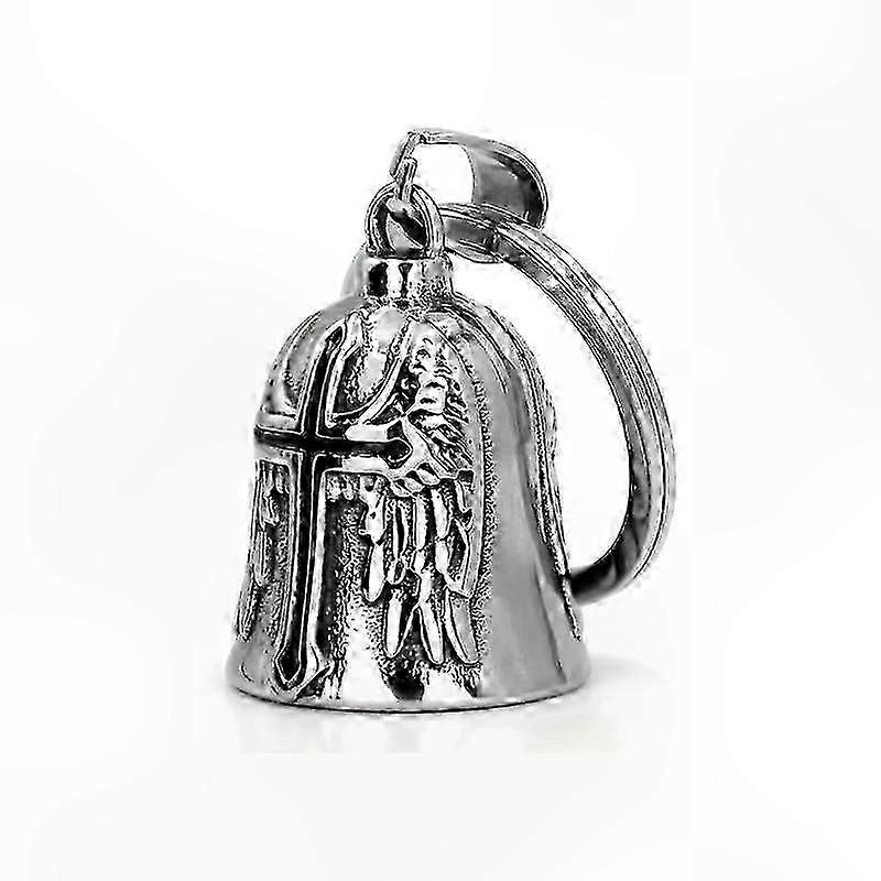 Heiliges Kreuz Glücksglocke Für Motorradfahrer, Glücksbringer Fürs Motorrad, Design Mit Heiligem Kreuz, Vergoldete Metallglocke, Verkehrsschutz, Geschenk Für Motorradfahrer, Sicherheits-talisman Zur B