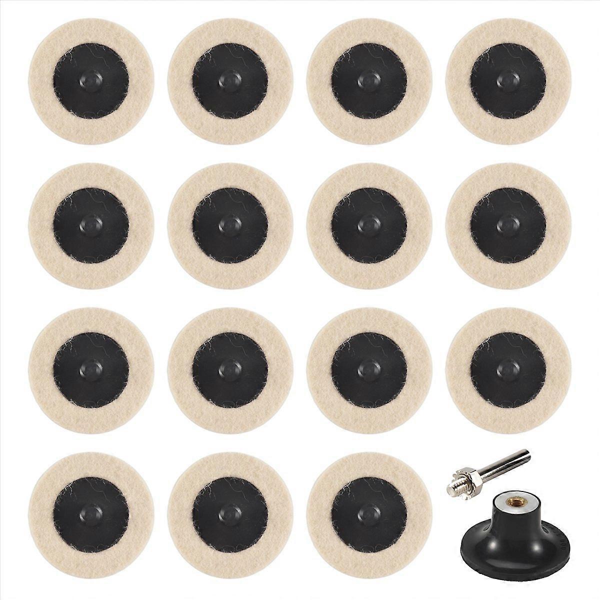 16 Textilpolierscheiben (5 Cm), Polierspitzen Mit 6-mm-schaft, 16 Stück