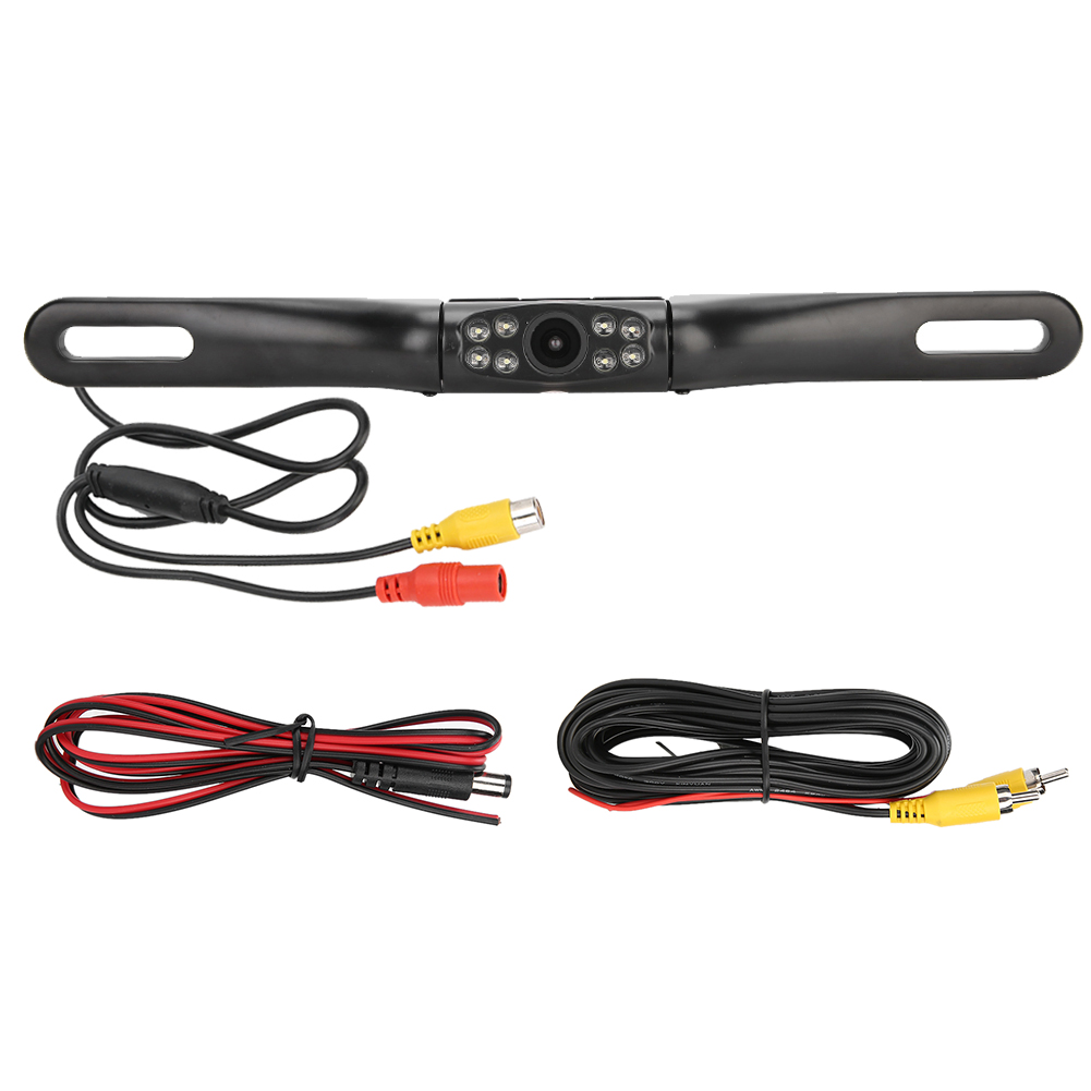 Kennzeichenhalterung Mit Hd-rückfahrkamera, 8 Leds, Zinklegierung, Ip67-nachtsicht