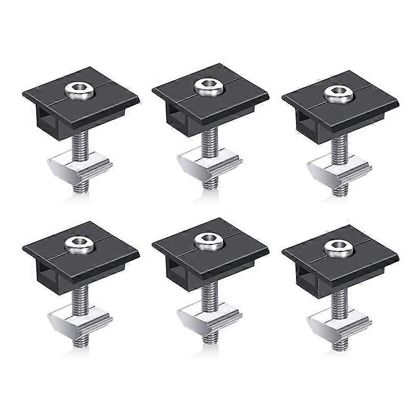 Satz Mit 6 Schwarzen 30-mm-t-förmigen Mittelklemmen Für Photovoltaik-solarmodule