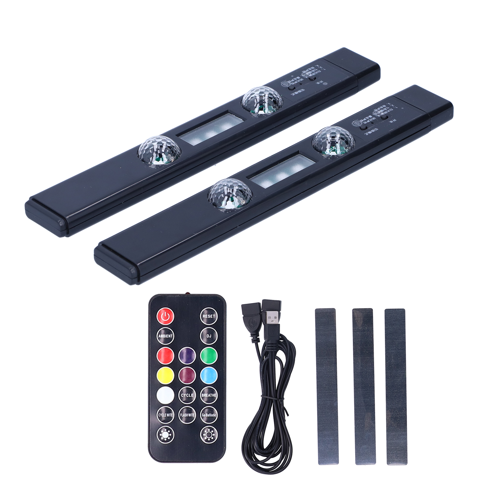Wiederaufladbare Led-ambiente-autoleuchte Mit Fernbedienung Über Usb Zur Innenraumgestaltung Und -modifikation.