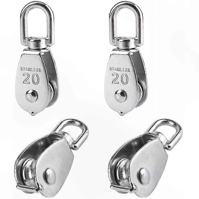 20-mm-edelstahl-heberollen, 4er-set, Silber, Robustes Einzelrollensystem Zum Anschlagen Und Heben