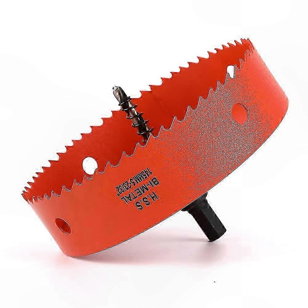 145-mm-bimetall-lochsäge Aus Hss-schnellstahl Mit Bohrfutter Und Bohrer, Zum Schneiden Von Gipskarton, Holz, Kunststoff Und Metall, Für Den Professionellen Einsatz