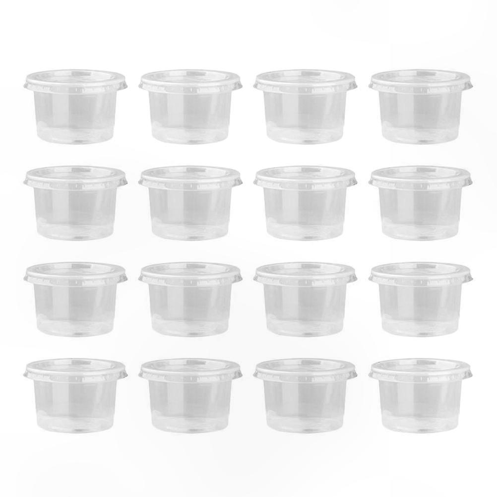 50 Dessertbecher Mit Deckel, Kleine Kunststoffbehälter Für Mousse, Pudding Und Snackportionen, Ideal Für Leckereien Und Kostproben