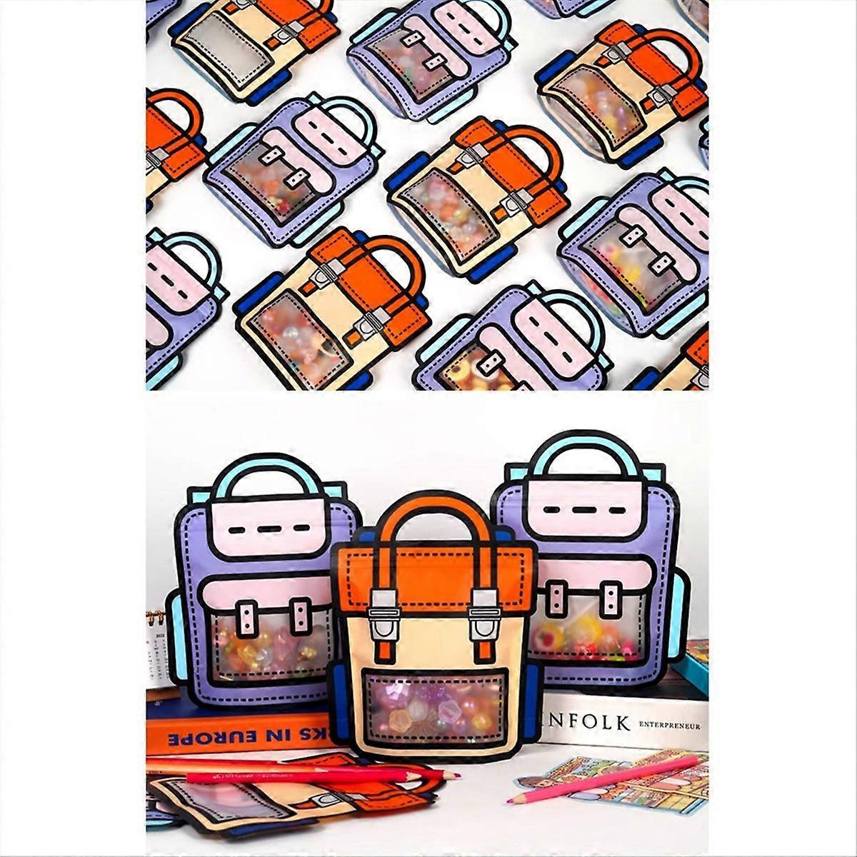30-teiliges Geschenktüten-set Mit Henkeln, Cartoon-rucksäcke Für Kinder, Dekorative Überraschungstüten, Tragetasche Mit Henkeln, Set Mit 30 Illustrierten Tüten Für Partys Und Geburtstage