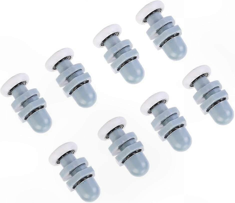 Set Mit 8 Duschtürrollen, Robuste 19-mm-kunststoff-gleitrollen, Badezimmer-glassysteme