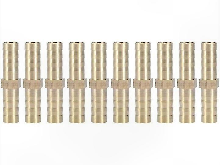 Gerade Doppel-schlauchanschlussmuffe 6 Mm, 10er-packung, Für Sanitär- Und Pneumatiksysteme, Vielseitiger Messingverbinder, Für Den Einsatz Mit Flüssigkeiten Und Druckluft.