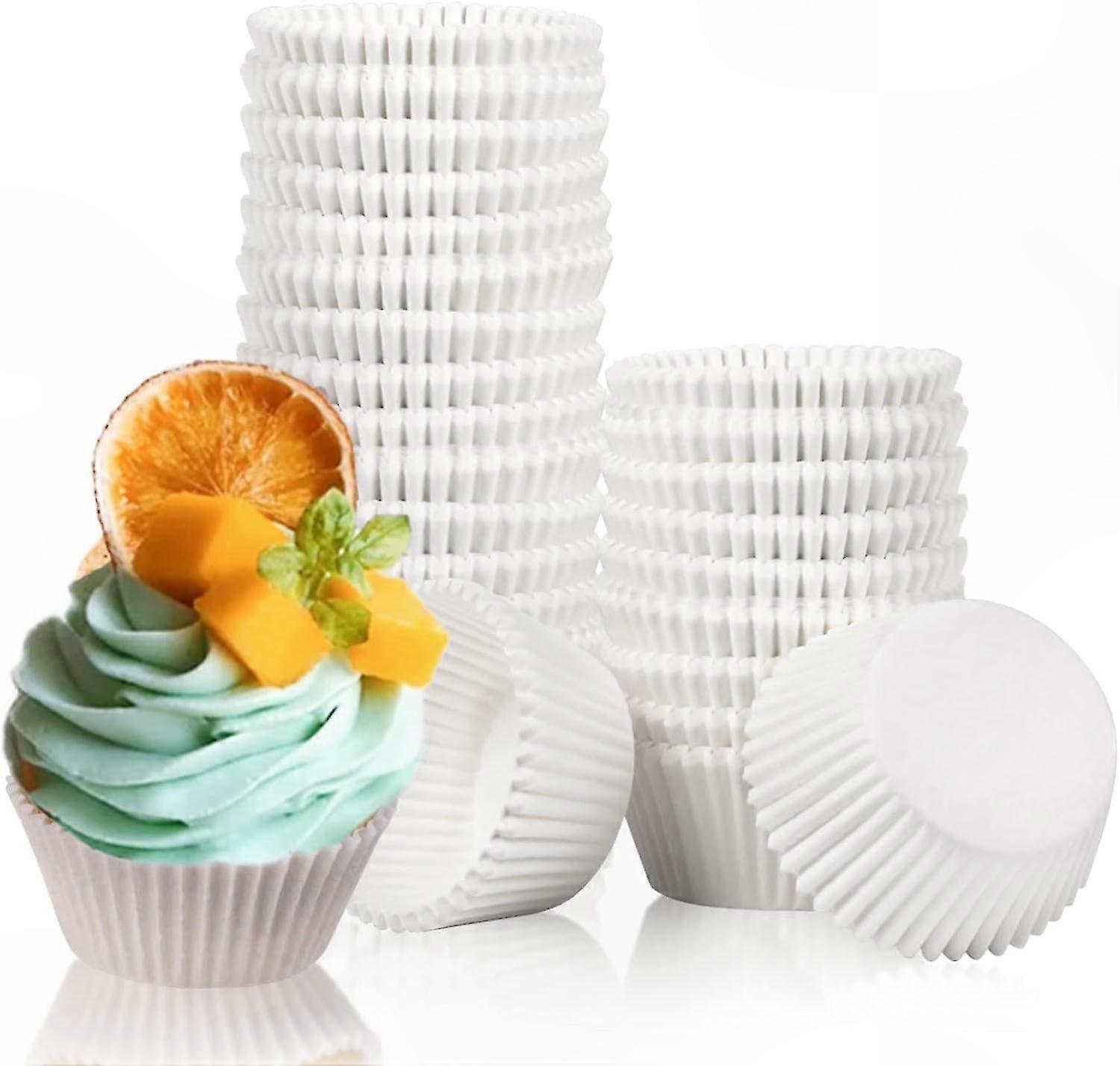 Papier-muffinförmchen, Weiße Gebäckformen Ø5 Cm, Packung Mit 500 Stück, Standardgröße, Ideal Für Cupcakes Und Kleine Kuchen.