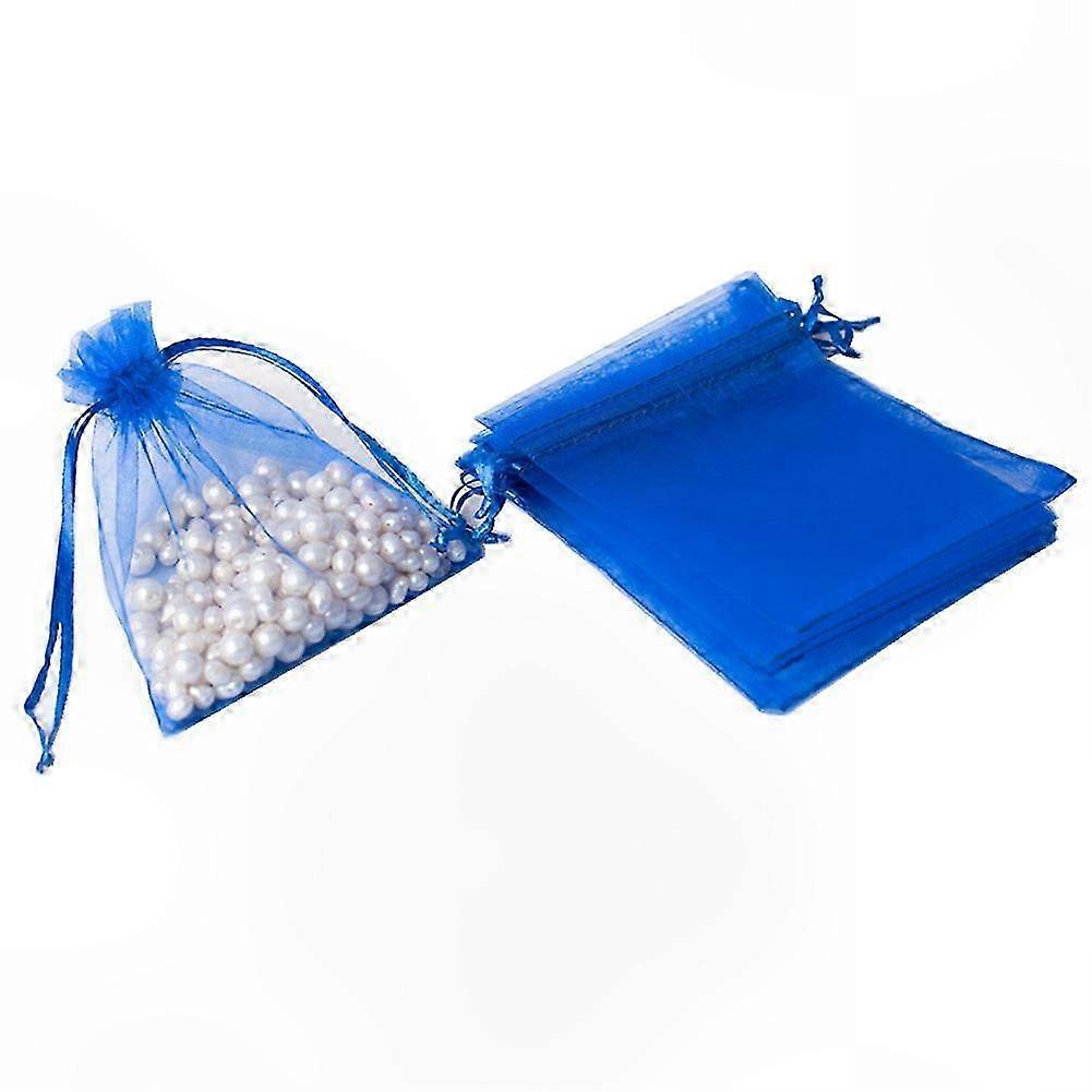 100 Blaue Organzabeutel Mit Lavendelduft, Geschenk- Und Schmuckbeutel 7x9cm, Ideal Für Süßigkeiten, Hochzeiten, Gastgeschenke