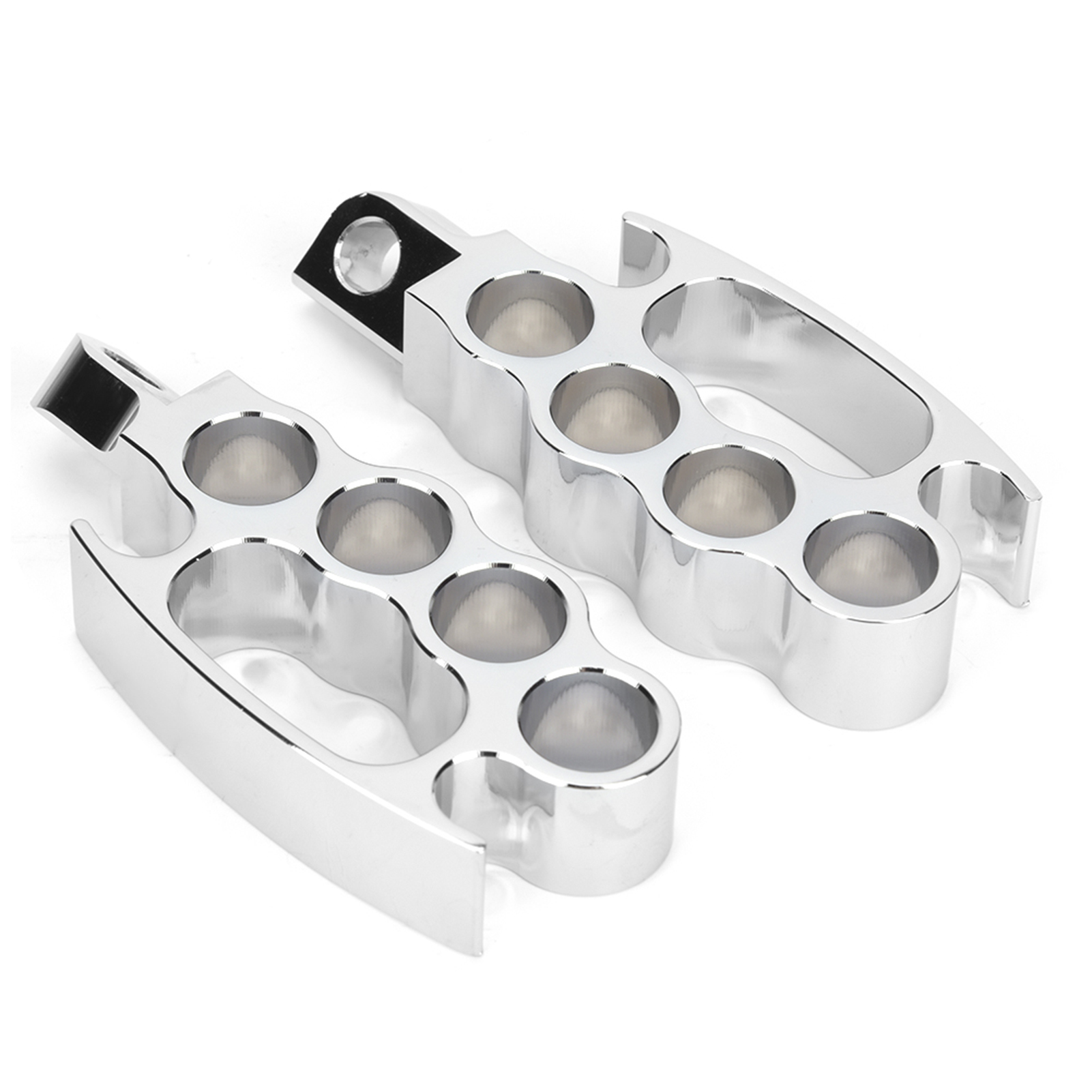 Universelle Cnc-gefräste Aluminium-motorradfußraste, Silberfarbenes, Modifiziertes Zubehör Für Motorradpedale.