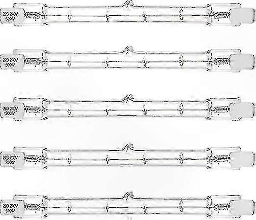 5er-pack Lineare Halogenlampen R7s 500w, Flutlicht, J118-sockel, Doppelseitig, Erhöhte Sicherheit, Länge 118 Mm