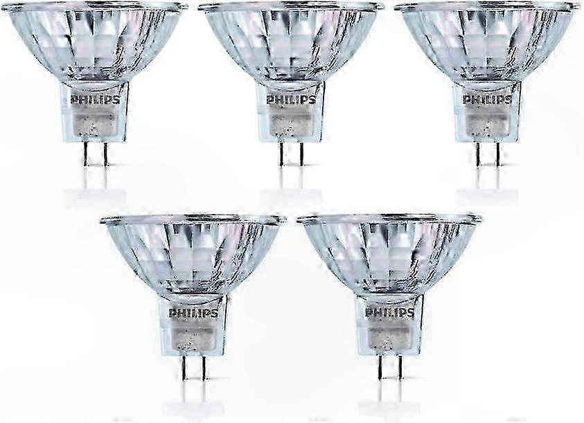 5er-pack Mr16 12v 50w Halogenlampen, Gu5.3-sockel, 36° Abstrahlwinkel, 4000 Stunden Lebensdauer, Dimmbar, Für Innenbeleuchtung