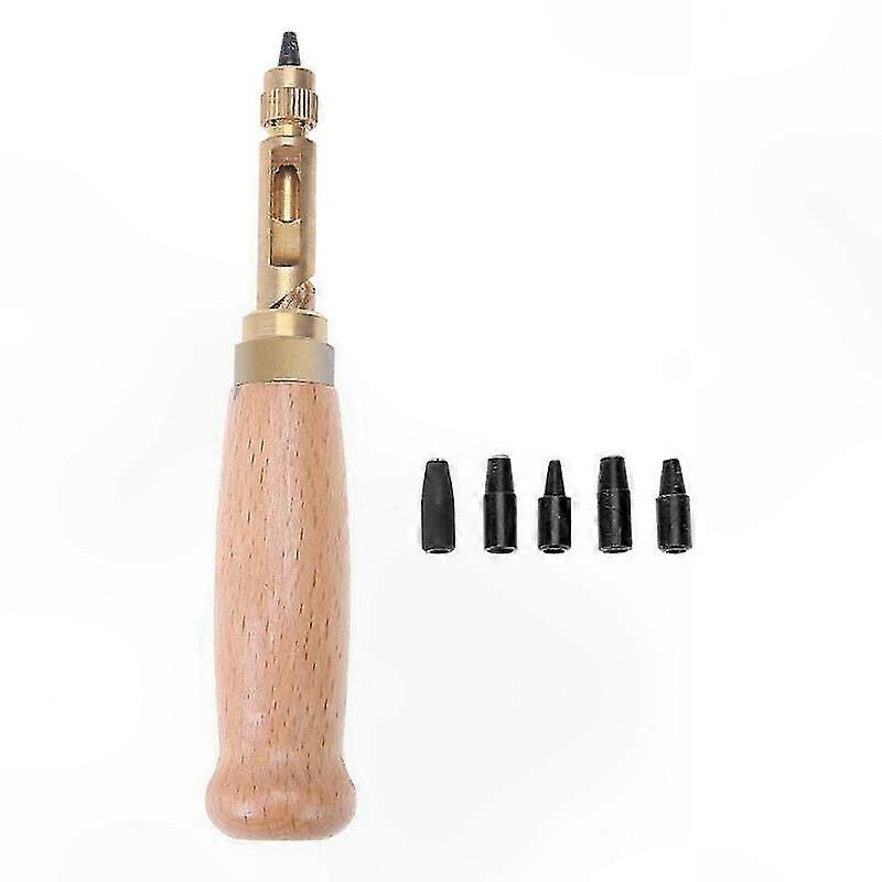Set Mit 1 Multifunktionalem Rotationslocher Mit Austauschbarem Kopf Für Leder, Präzises Handwerkzeug Zum Rundbohren, Praktische Und Ergonomische Bastellösung