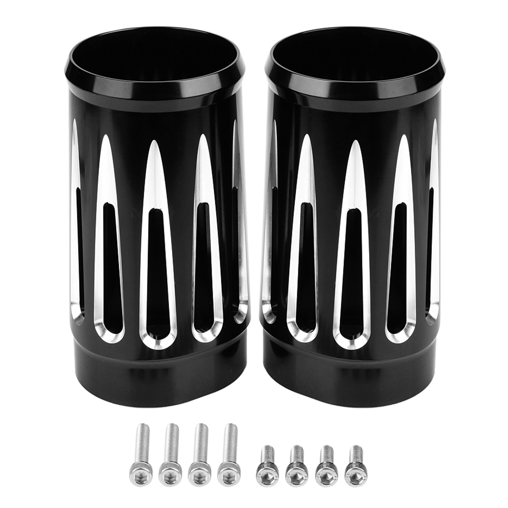 1 Paar Schwarze Obere Gabelabdeckungen Aus Aluminiumlegierung Für Flt Flhr Federgabelstoßdämpfer