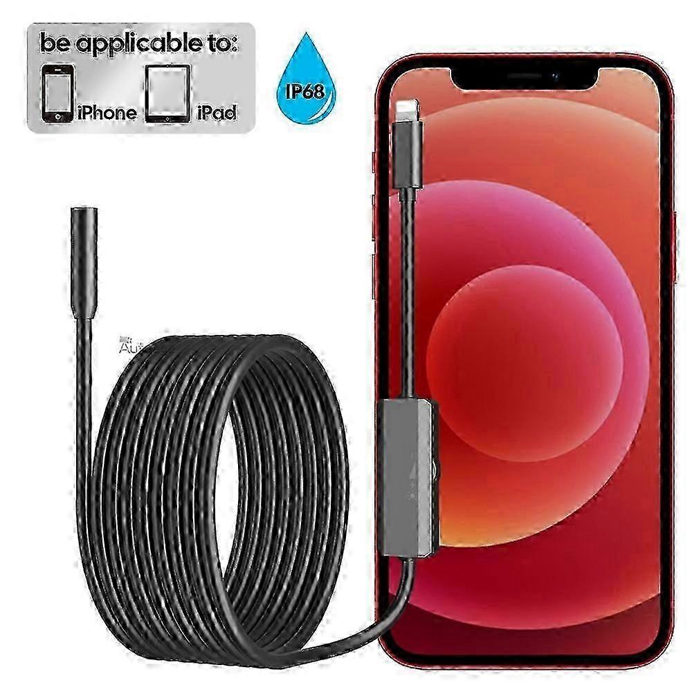 Ip68 Wasserdichte 8-mm-inspektionskamera Mit 8 Leds Für Iphone Und Ipad – Professionelles Endoskop Für Ios-geräte