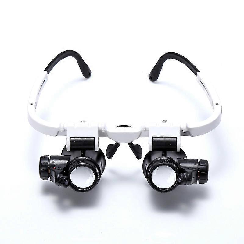 Doppelaugen-vergrößerungsbrille (8x15x23x) Mit Led-beleuchtung Für Reparatur- Und Präzisionsarbeiten