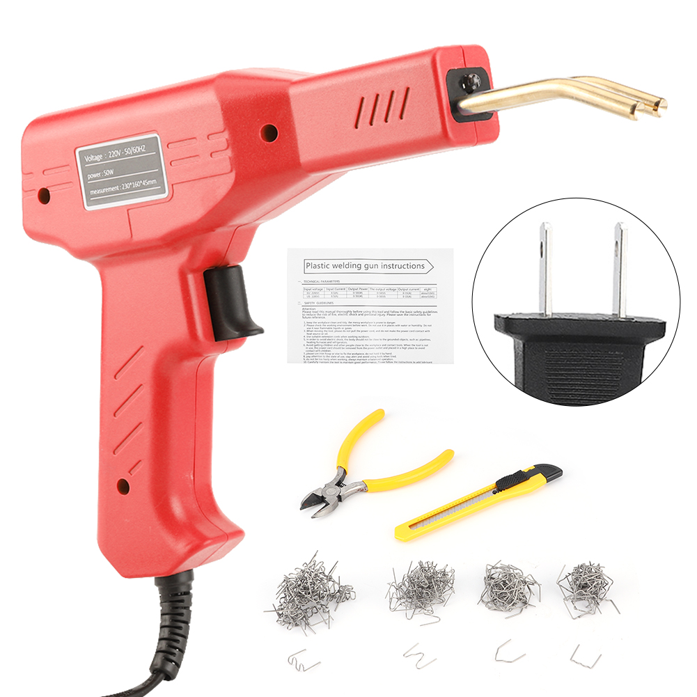 Professionelle 110v Us-stecker-schweißpistole Für Die Reparatur Von Autostoßstangen, Einfach Zu Bedienendes Schweißwerkzeug, Rot.