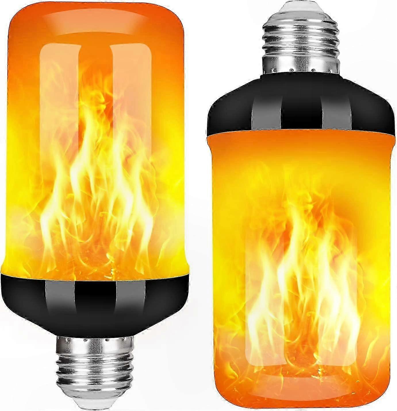 Led-glühbirne Mit Flackernder Flamme, 4 Modi, E26-sockel, Feuereffekt Für Weihnachtsdekoration, Reversibel, 2er-pack